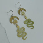 Load image into Gallery viewer, Serpentis Brass Earrings
