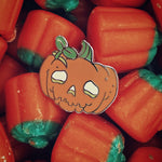 Load image into Gallery viewer, Tib-o'-Lantern Pumpkin Pin
