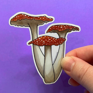 Red Capped Mushroom Sticker