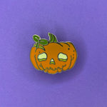 Load image into Gallery viewer, Tib-o'-Lantern Pumpkin Pin
